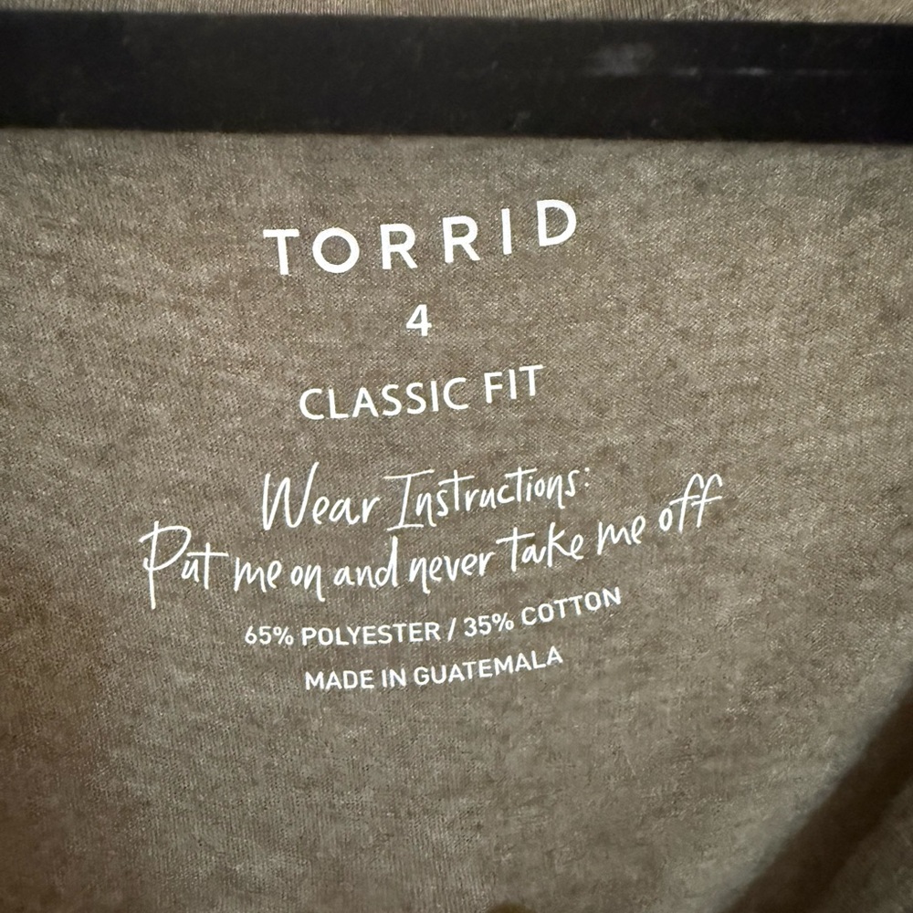 Torrid Olive Green Short Sleeve Tee - Picture 3 of 3
